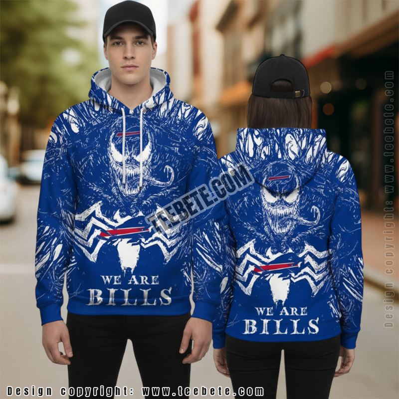 Buffalo Bills Venom 3D Hoodie Unisex Blue White
