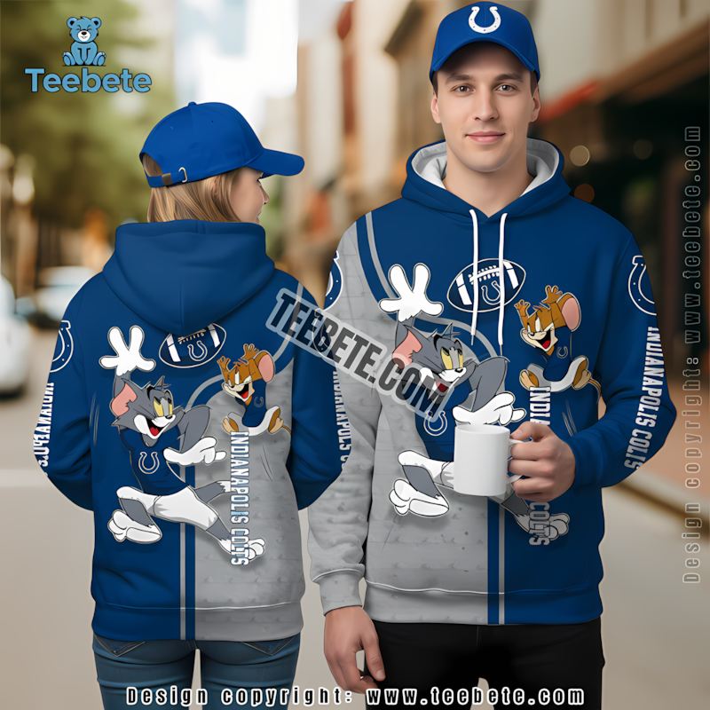 Indianapolis Colts The Joker 3D Hoodie Blue Zipper