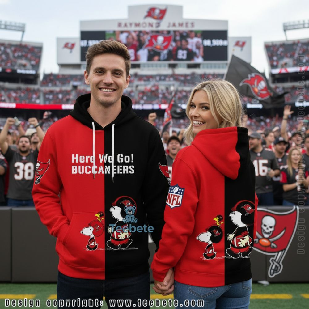 Tampa Bay Buccaneers Snoopy Charlie Brown Woodstock 3D Hoodie Red