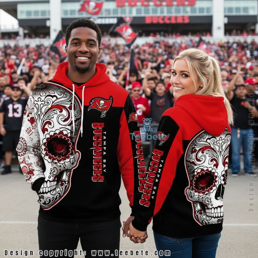 Tampa Bay Buccaneers The Grinch Christmas 3D Hoodie Red Grey