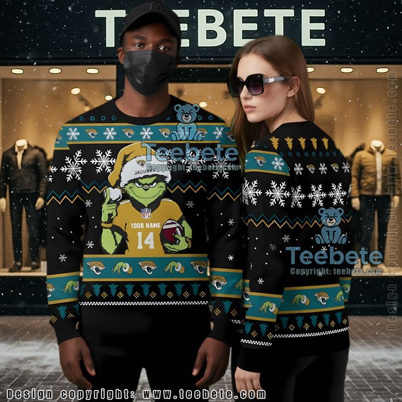 Jacksonville Jaguars Mickey Goofy Donald Duck Ugly Christmas Sweater Green Cool