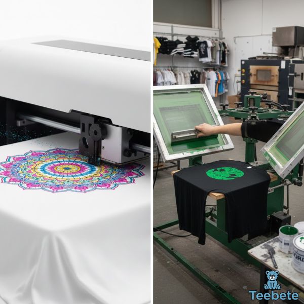 Side By Side Comparison DTG Printing Versus Screen Printing Methods Side By Side Comparison DTG Printing Versus Screen Printing Methods