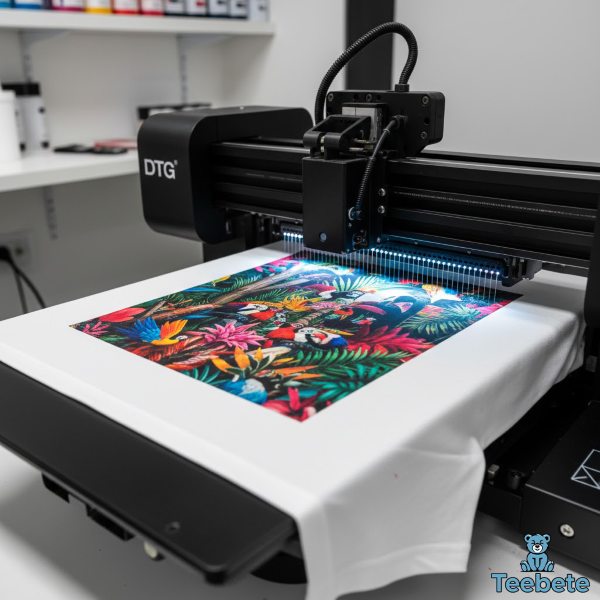 Direct To Garment Printer Printing Colorful Design Direct To Garment Printer Printing Colorful Design