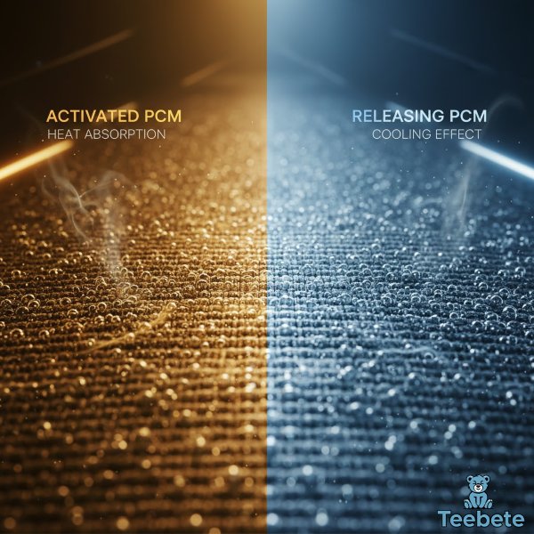 Temperature Regulating Fabric With Phase Change Materials Technology Temperature Regulating Fabric With Phase Change Materials Technology