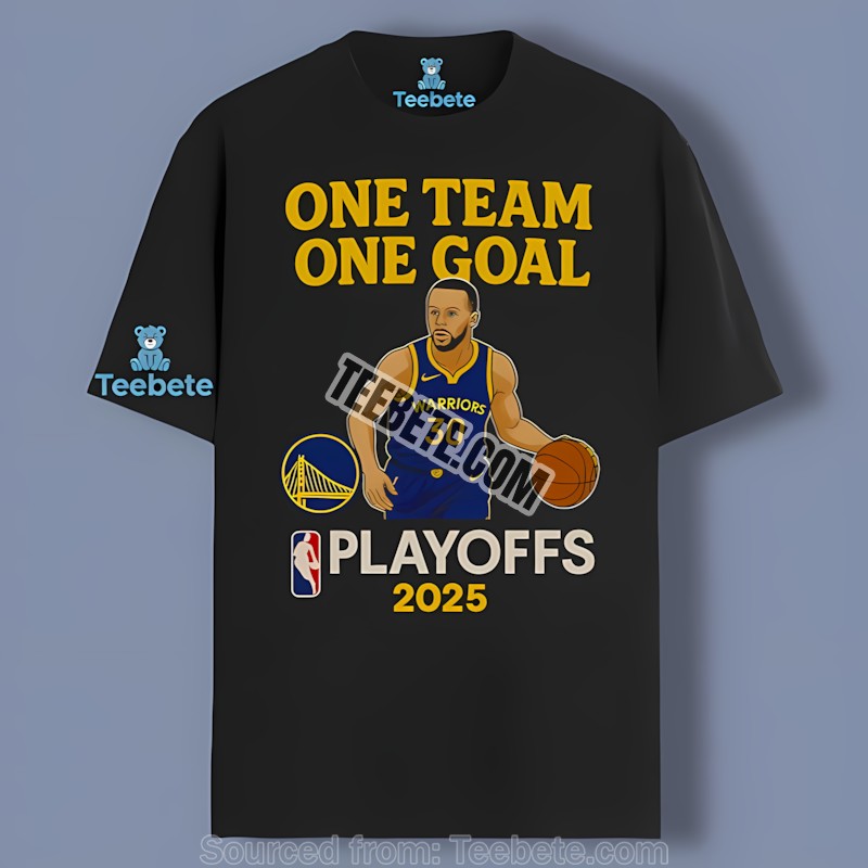 Warriors Steph Curry One Team One Goal Playoffs Shirt Design