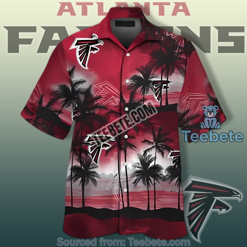 Atlanta Falcons Cheap Aloha Shirts With Red Summer Beach Vibes