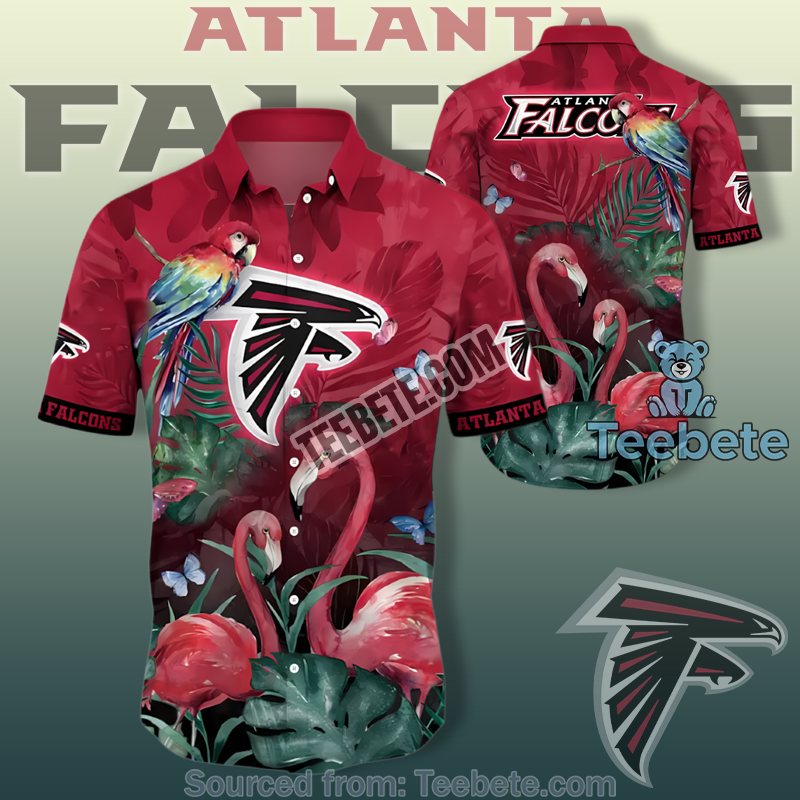 Atlanta Falcons Classic Hawaiian Shirts With Flamingo Paint In Red Design