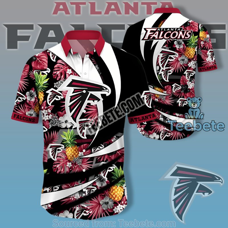 Atlanta Falcons Hawaiian Shirts For Sale With Pineapple In Red And Black