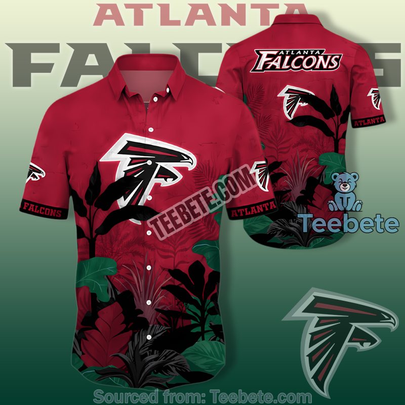 Atlanta Falcons Nice Hawaiian Shirts With Tropical Red Banana Tree Art