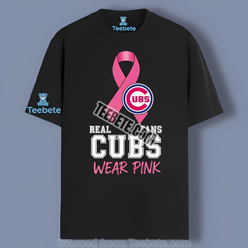 Chicago Cubs Breast Cancer Awareness Fans Wear Pink Cotton T-Shirt