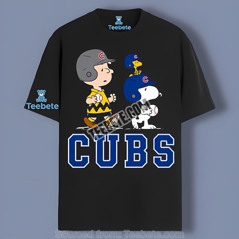 Chicago Cubs Charlie Brown Snoopy Play Together Color Shirt