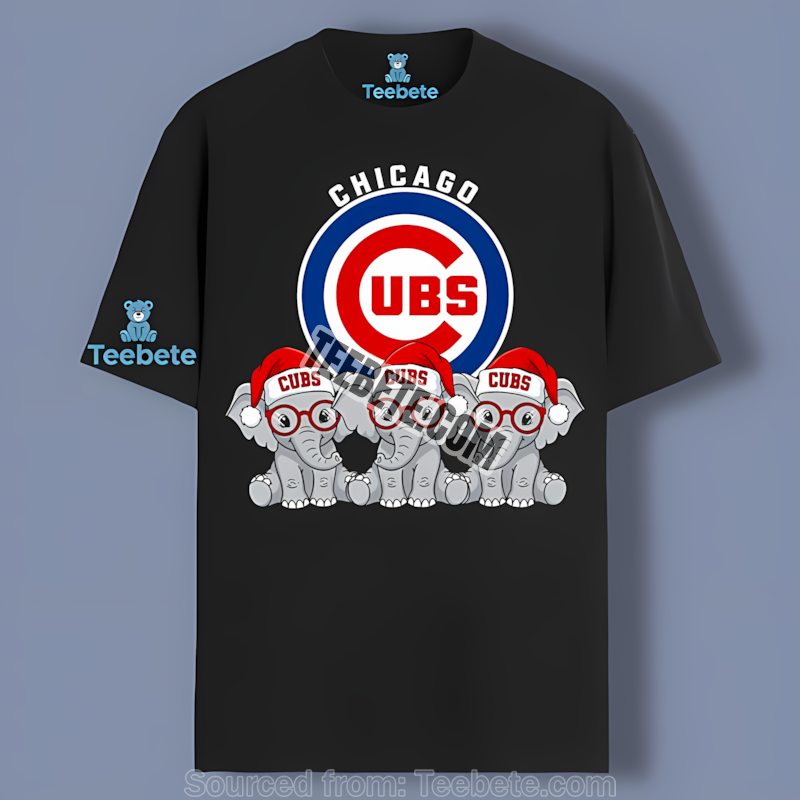 Chicago Cubs Christmas Elephants Shirt For Adults
