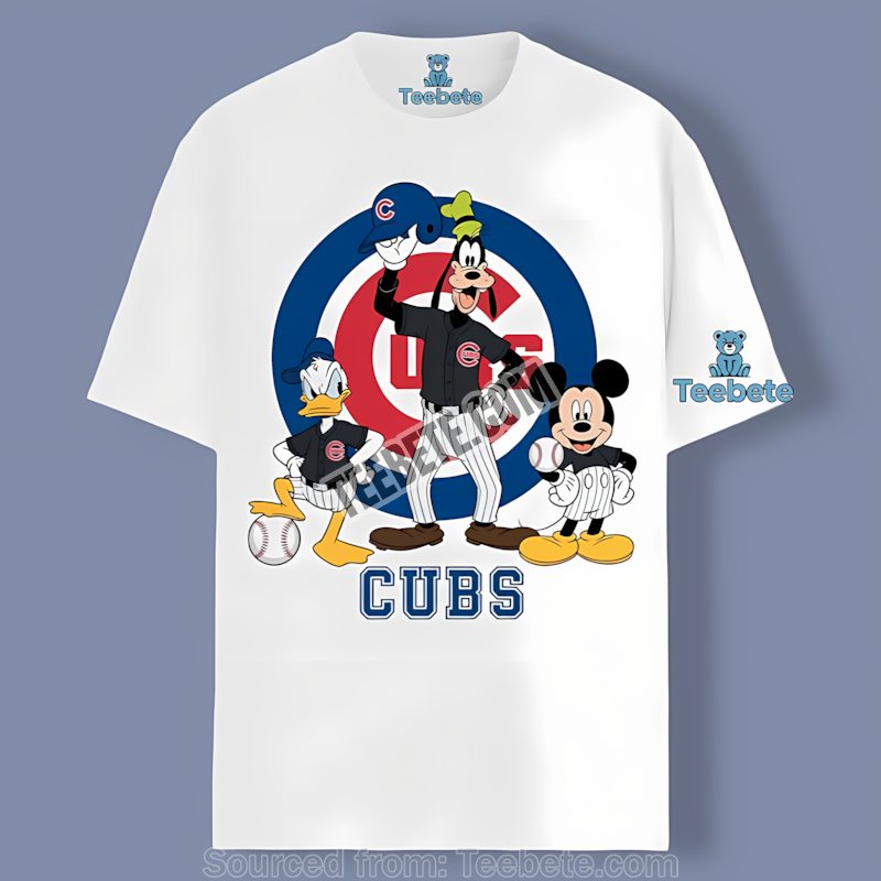 Chicago Cubs Disney Mickey Donald Goofy Characters Shirt