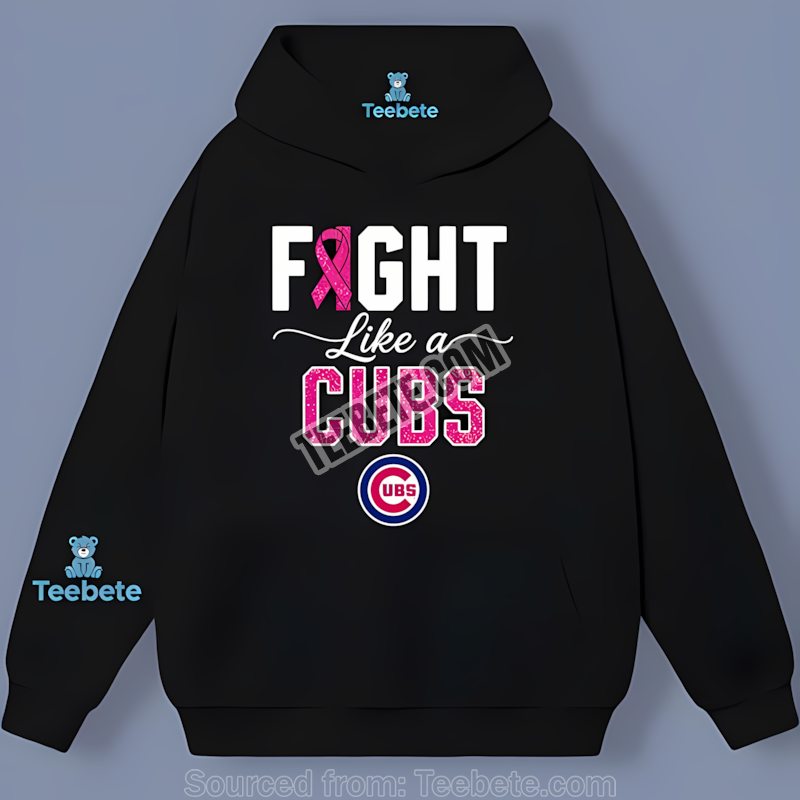 Chicago Cubs Fight Like A Girl Breast Cancer Awareness Hoodie Chicago Cubs Fight Like A Girl Breast Cancer Awareness Hoodie