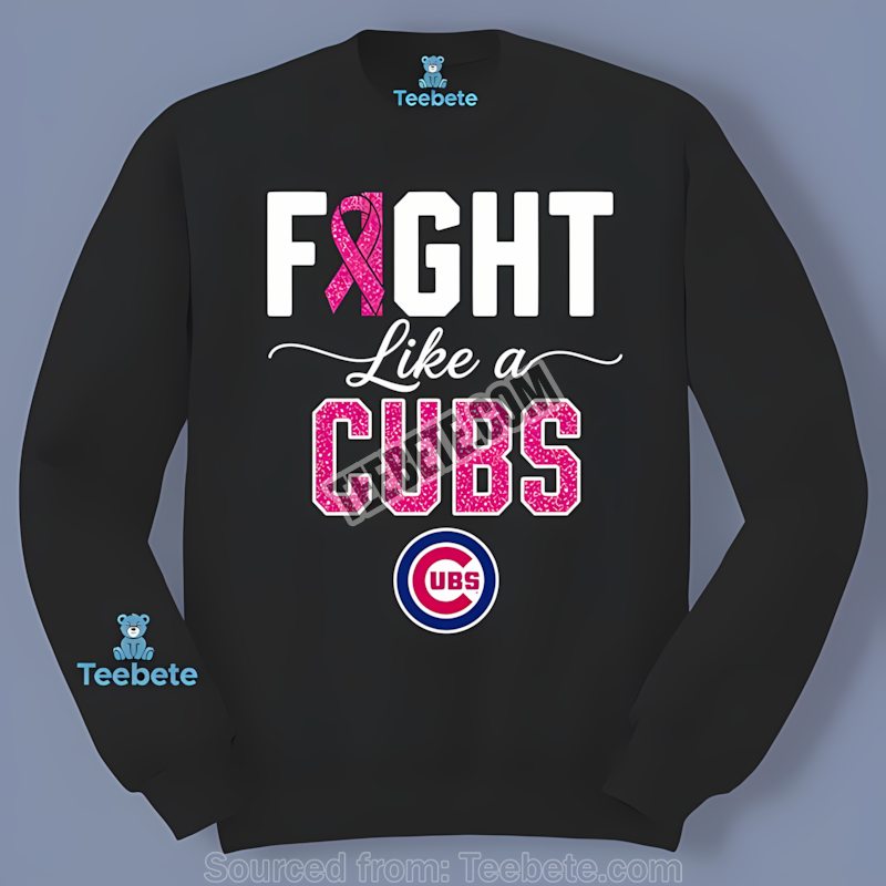 Chicago Cubs Fight Like A Girl Breast Cancer Awareness Long Sleeve Chicago Cubs Fight Like A Girl Breast Cancer Awareness Long Sleeve