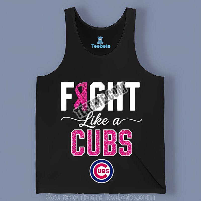 Chicago Cubs Fight Like A Girl Breast Cancer Awareness Tanktop Chicago Cubs Fight Like A Girl Breast Cancer Awareness Tanktop