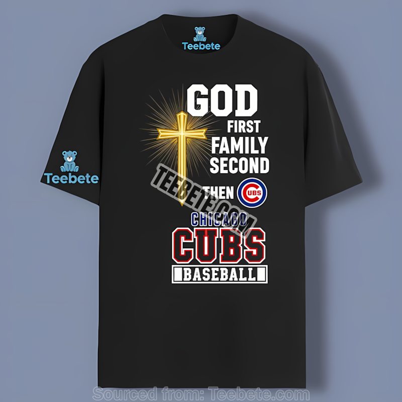 Chicago Cubs God Family Baseball Sports Faith Shirt