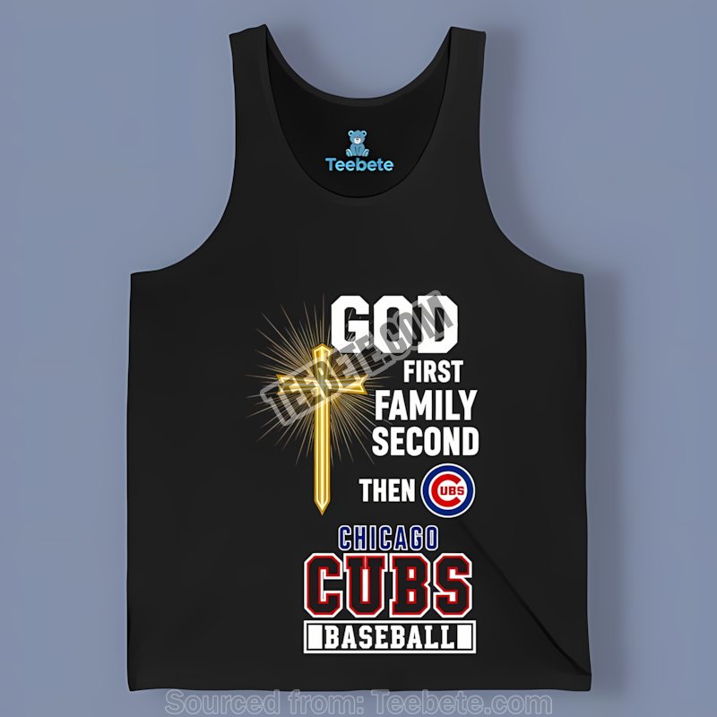 Chicago Cubs God Family Baseball Sports Faith Tanktop Chicago Cubs God Family Baseball Sports Faith Tanktop