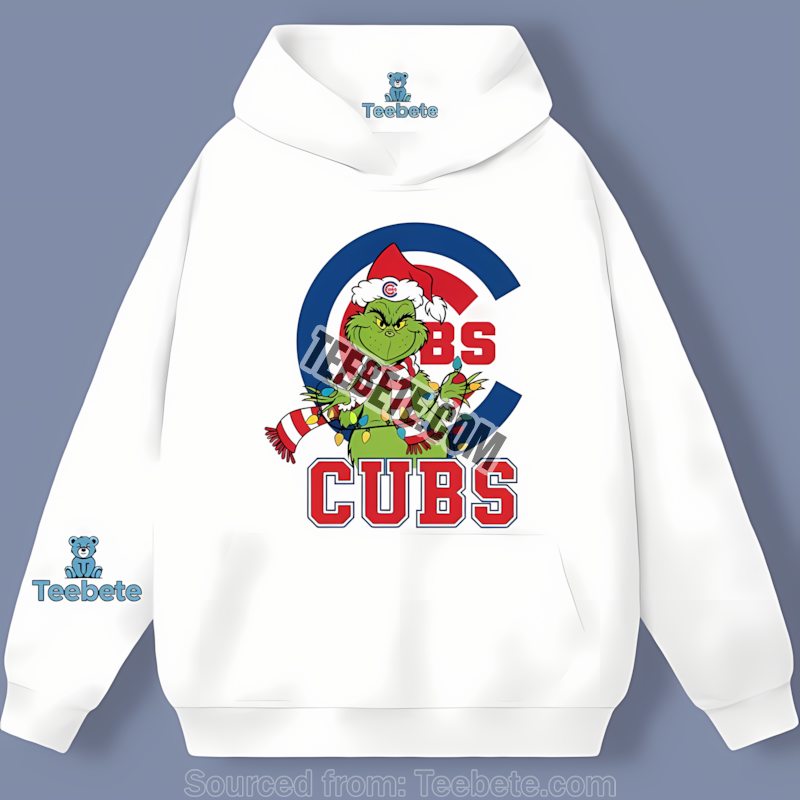 Chicago Cubs Grinch Christmas Themed Graphic Hoodie Chicago Cubs Grinch Christmas Themed Graphic Hoodie