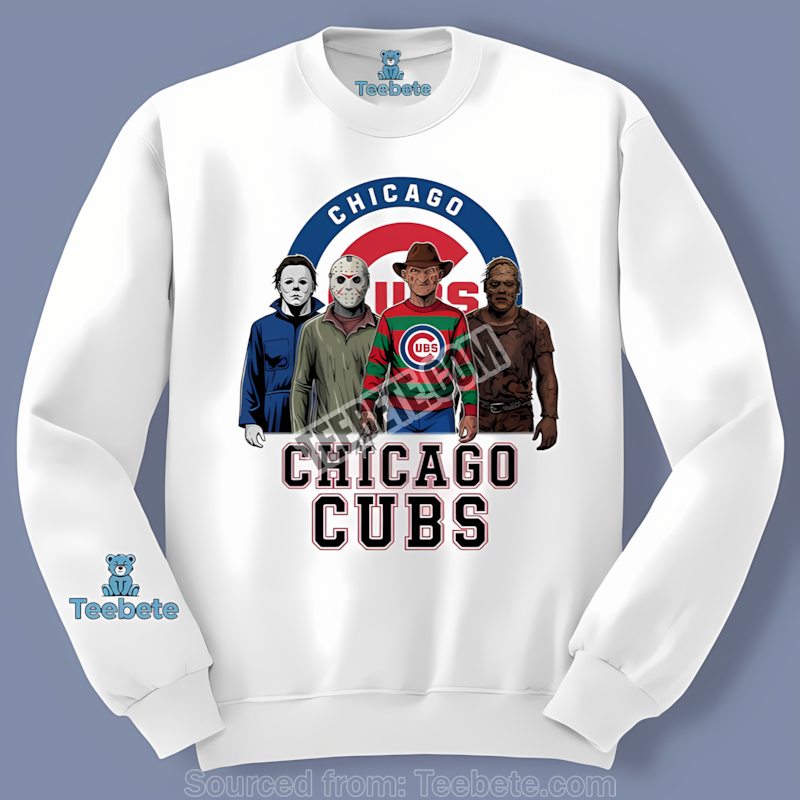 Chicago Cubs Halloween Horror Killers Baseball Sports Long Sleeve Chicago Cubs Halloween Horror Killers Baseball Sports Long Sleeve