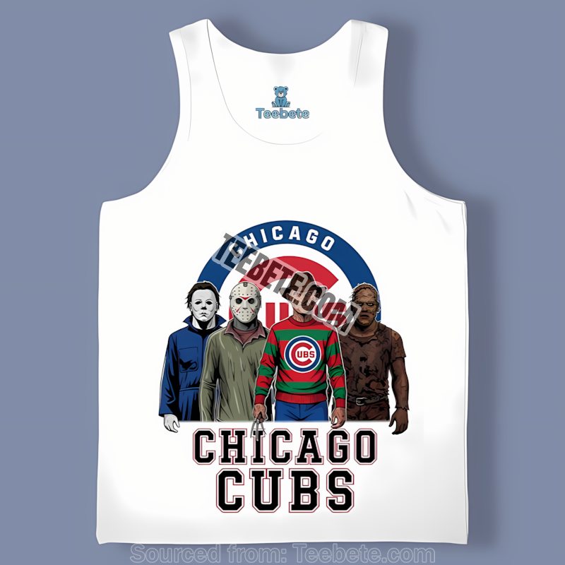 Chicago Cubs Halloween Horror Killers Baseball Sports Tanktop Chicago Cubs Halloween Horror Killers Baseball Sports Tanktop