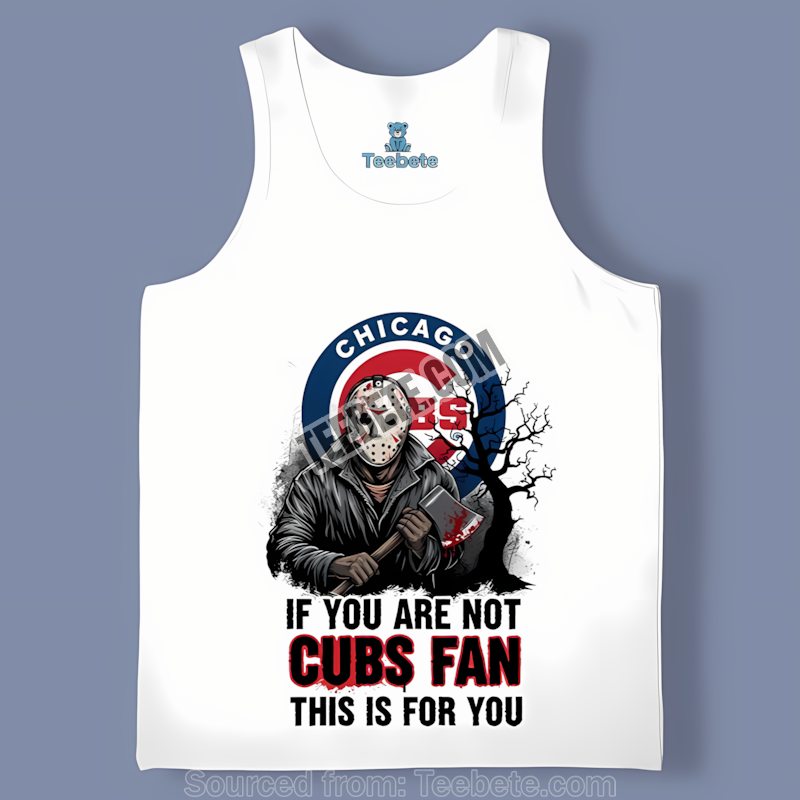 Chicago Cubs Halloween Jason Voorhees Vintage Style Tanktop Chicago Cubs Halloween Jason Voorhees Vintage Style Tanktop