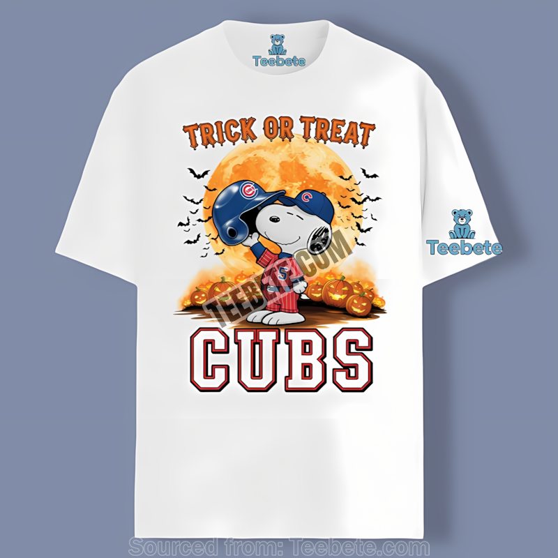 Chicago Cubs Halloween Snoopy Trick Or Treat Shirt