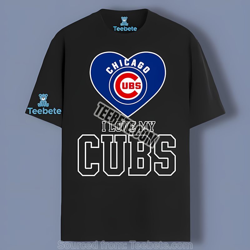 Chicago Cubs I Love My Braves Heart Baseball Graphic Shirt