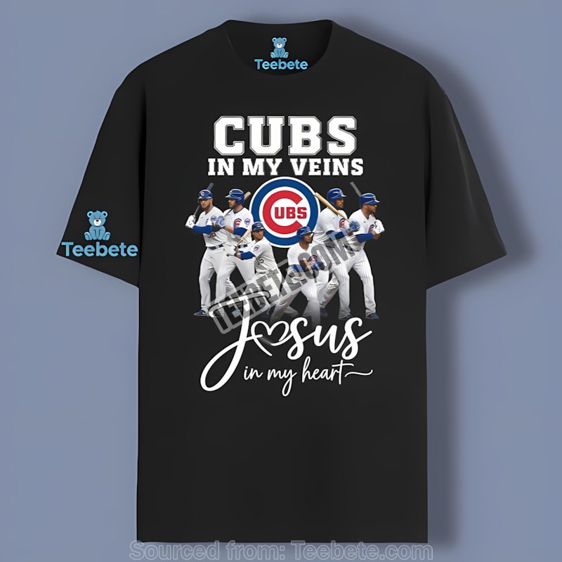 Chicago Cubs In My Veins Jesus In My Heart Trendy Shirt