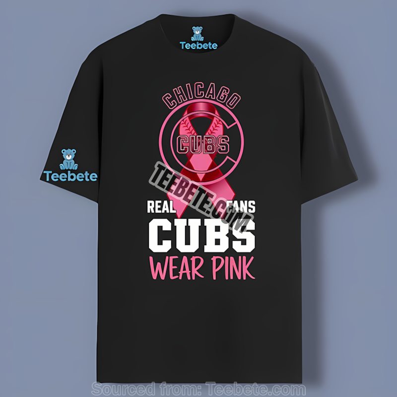 Chicago Cubs Real Fans Wear Pink Awareness Unisex Shirt