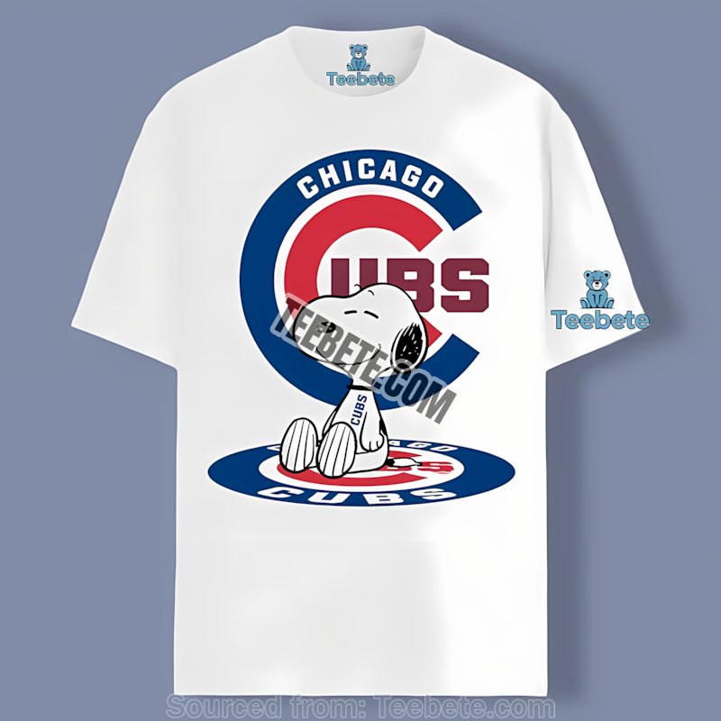 Chicago Cubs Snoopy Tattoo Logo On Arm Adults Shirt