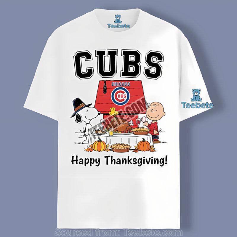 Chicago Cubs Snoopy Thanksgiving Baseball Sports Shirt