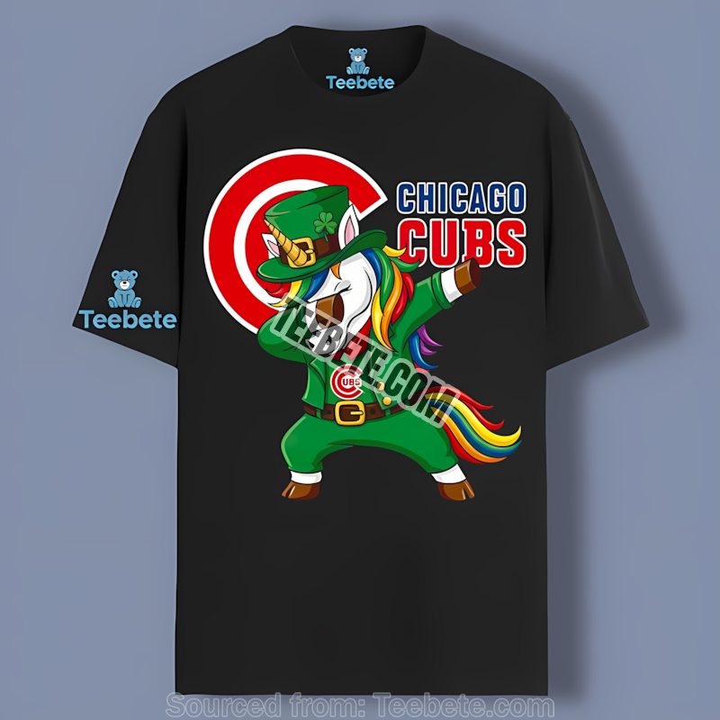 Chicago Cubs St Patricks Day Dabbing Unicorn Unisex Shirt