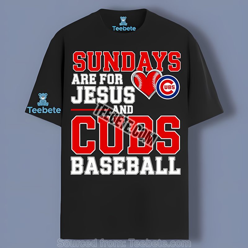 Chicago Cubs Sundays For Jesus And Baseball Cotton Shirt