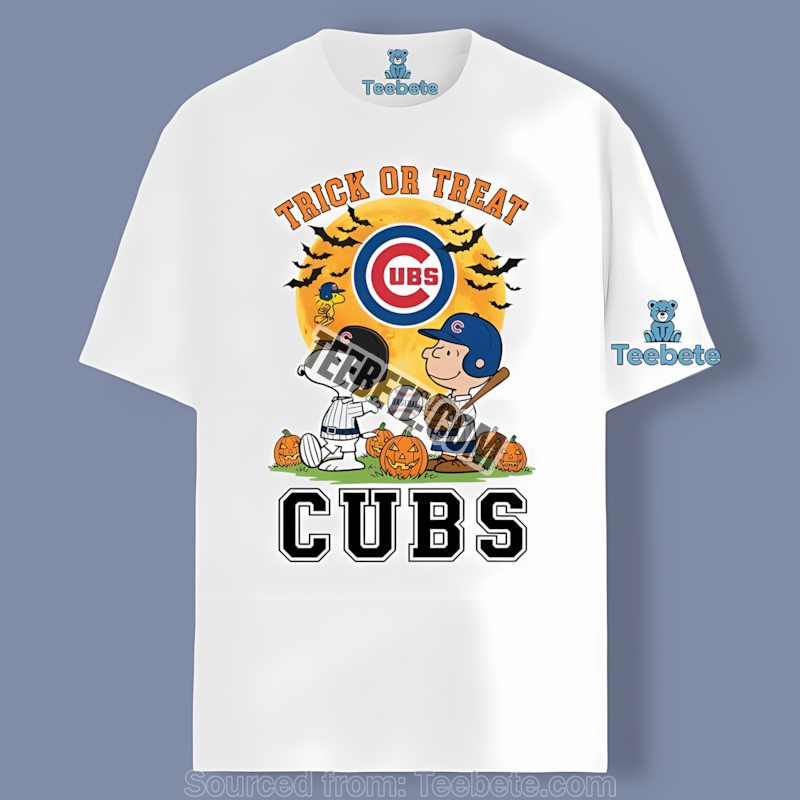 Chicago Cubs Trick Or Treat Snoopy Charlie Unisex Shirt
