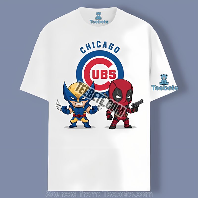 Chicago Cubs Wolverine Deadpool Superhero Classic Shirt