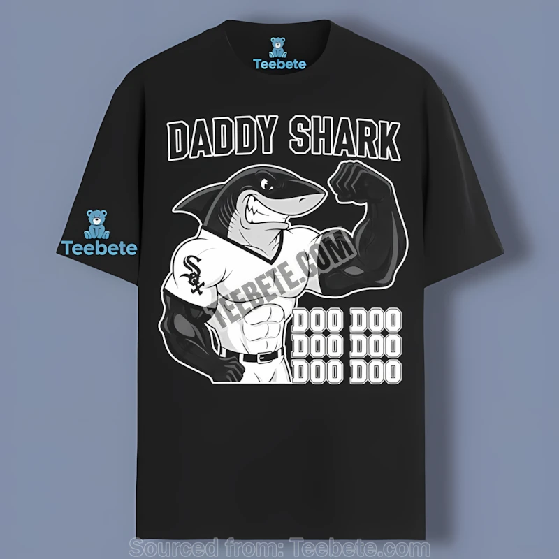 Chicago White Sox Daddy Shark Funny Shirt For Dad