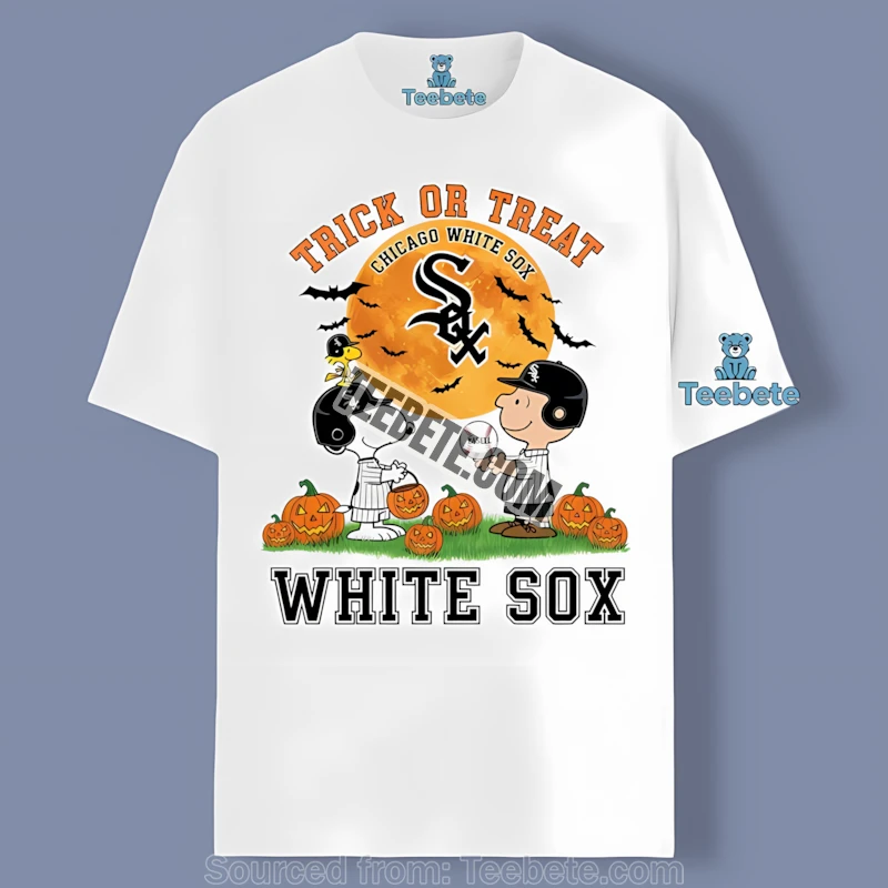 Chicago White Sox Halloween Trick Or Treat Charlie Brown Snoopy Shirt Idea