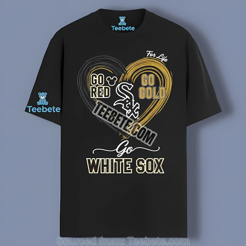 Chicago White Sox Heart Go Red Go Gold Graphic Shirt