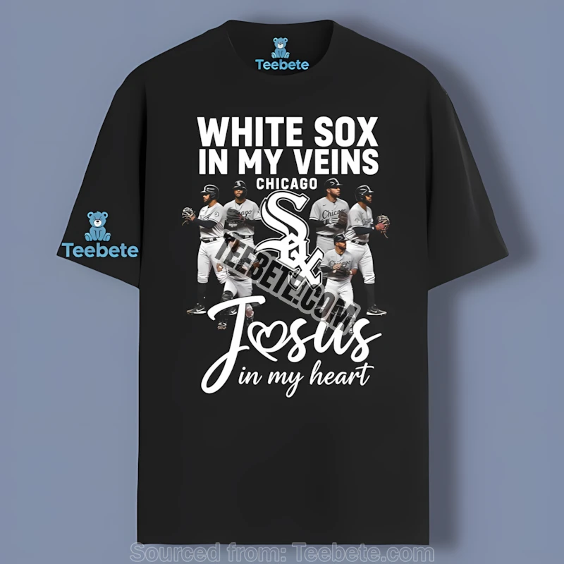 Chicago White Sox In My Veins Jesus In My Heart Vintage Shirt