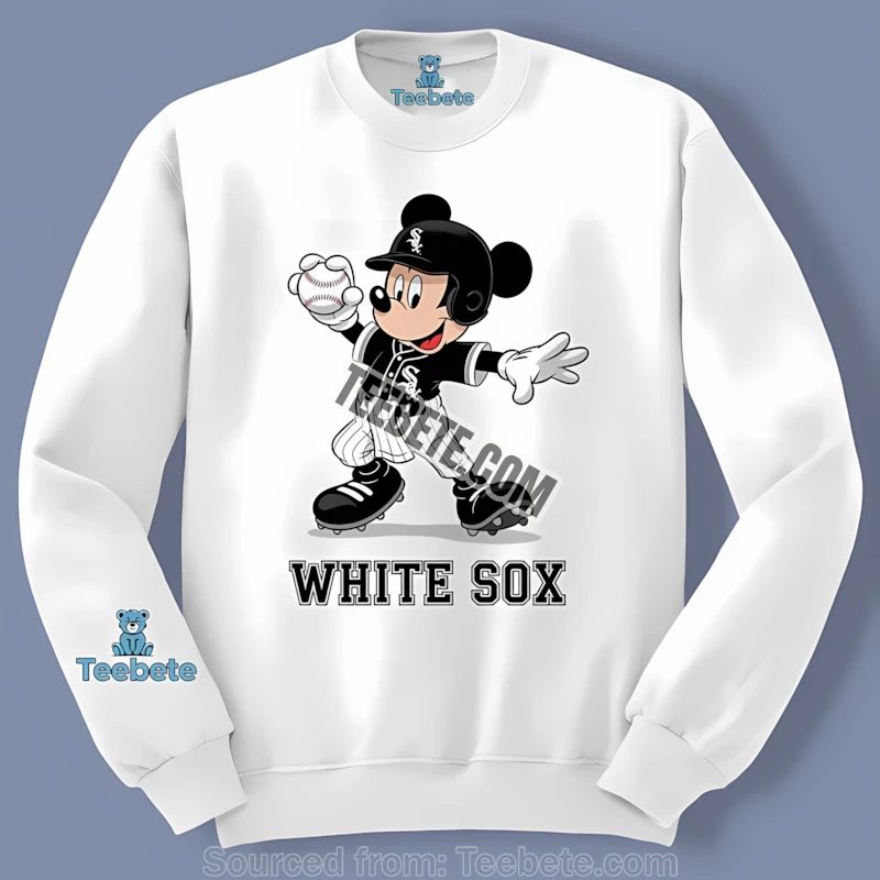 Chicago White Sox Mickey Quarterback Baseball Sports Long Sleeve Chicago White Sox Mickey Quarterback Baseball Sports Long Sleeve