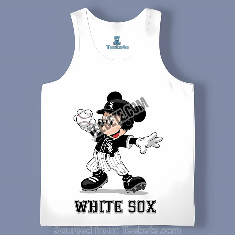 Chicago White Sox Mickey Quarterback Baseball Sports Tanktop Chicago White Sox Mickey Quarterback Baseball Sports Tanktop