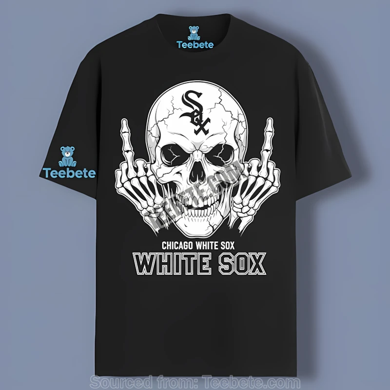 Chicago White Sox Skull Middle Finger Classic Shirt