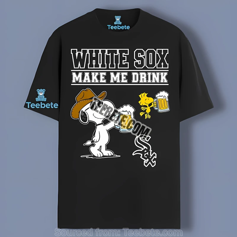 Chicago White Sox Snoopy Make Me Drink Retro Shirt