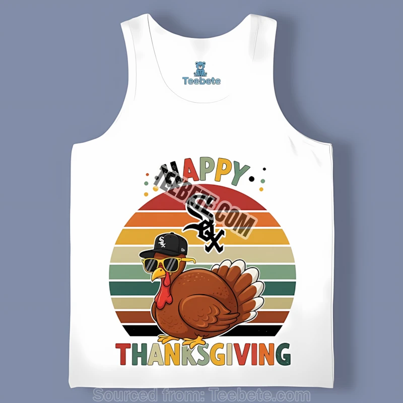 Chicago White Sox Thanksgiving Turkey Retro Tanktop Chicago White Sox Thanksgiving Turkey Retro Tanktop
