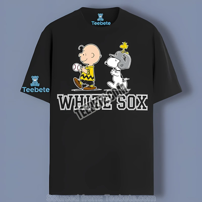 Chicago White Sox Vs Charlie Brown And Snoopy Play Together Sports Shirt