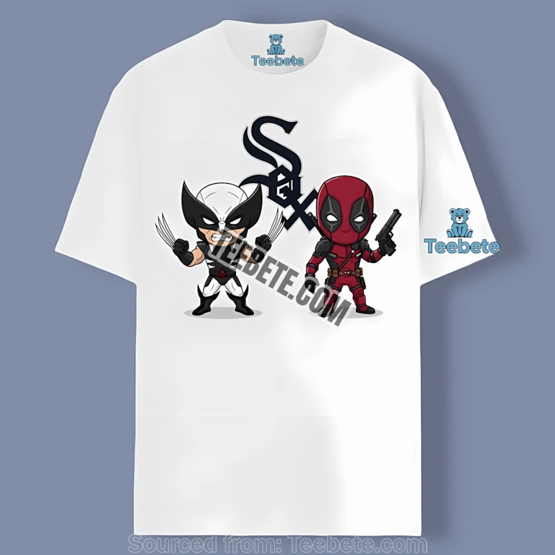 Chicago White Sox Wolverine Deadpool Superhero Unisex Shirt