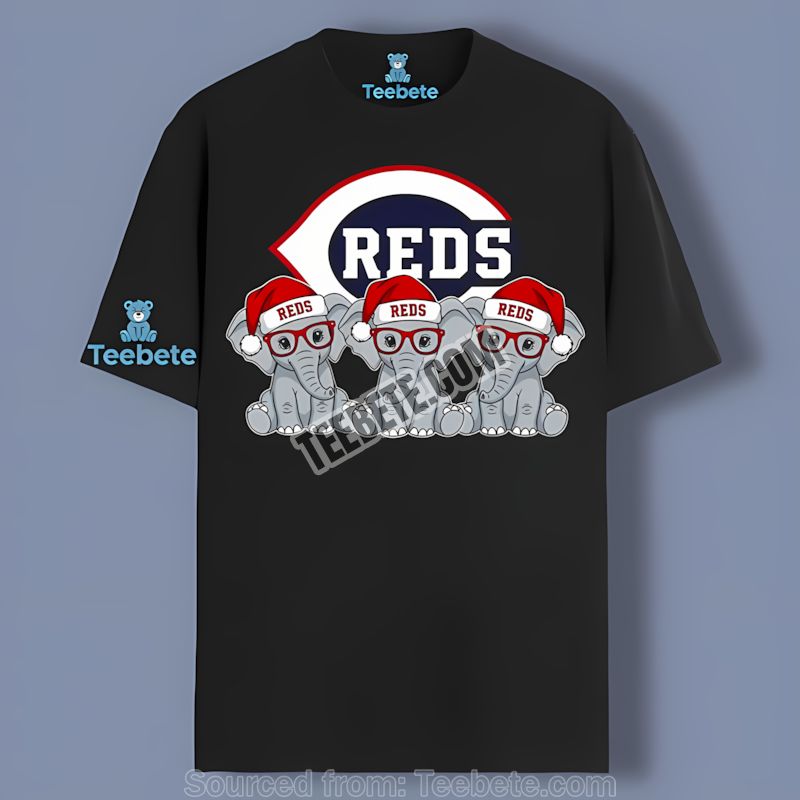 Cincinnati Reds Christmas Elephants Unisex Shirt