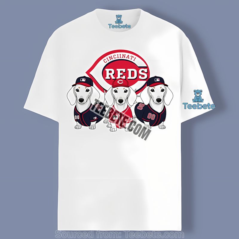 Cincinnati Reds Dachshund Dogs Retro Shirt