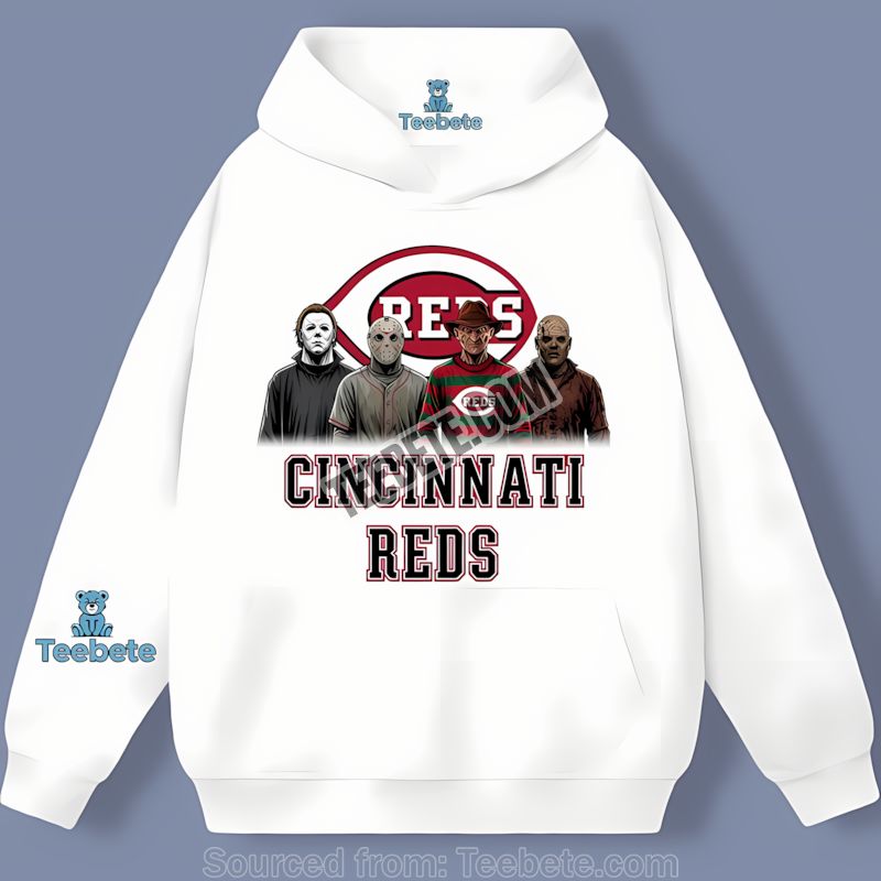 Cincinnati Reds Halloween Horror Killers Vintage Hoodie Cincinnati Reds Halloween Horror Killers Vintage Hoodie